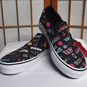 Vans w/ Box Disruptive Slip On Graffiti Shoes